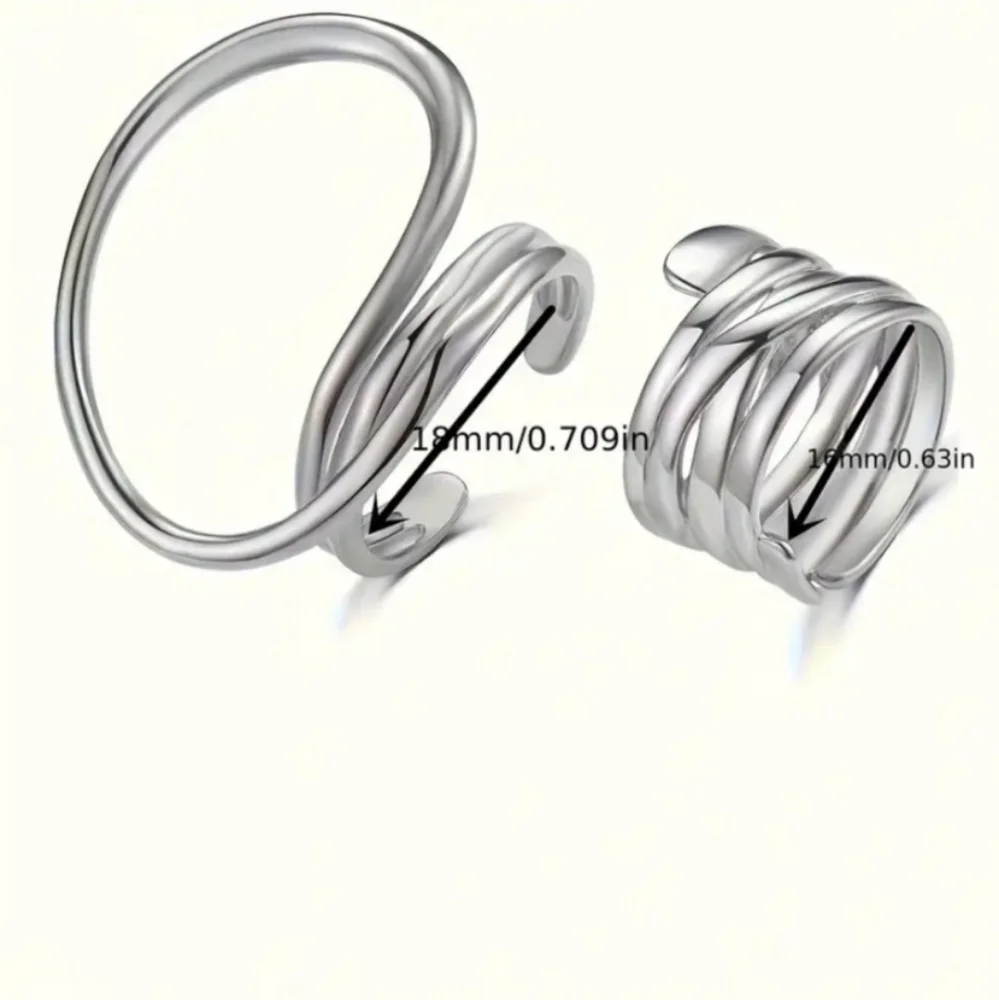 Twist Ring NWT Set of 2 Silver Rings